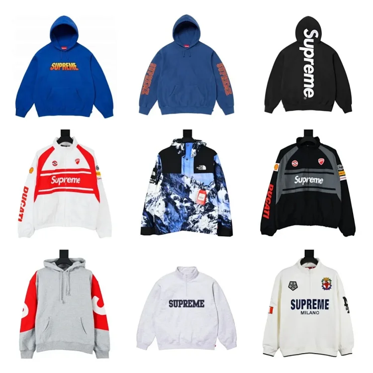 Supreme Long sleeve trousers Hoodie Set